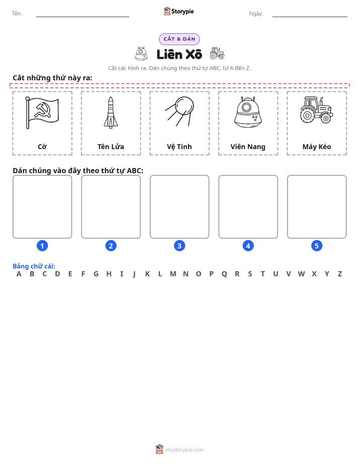 Cắt & Dán Chữ Cái
