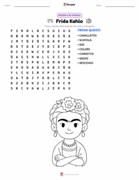Anteprima della scheda stampabile di Frida Kahlo