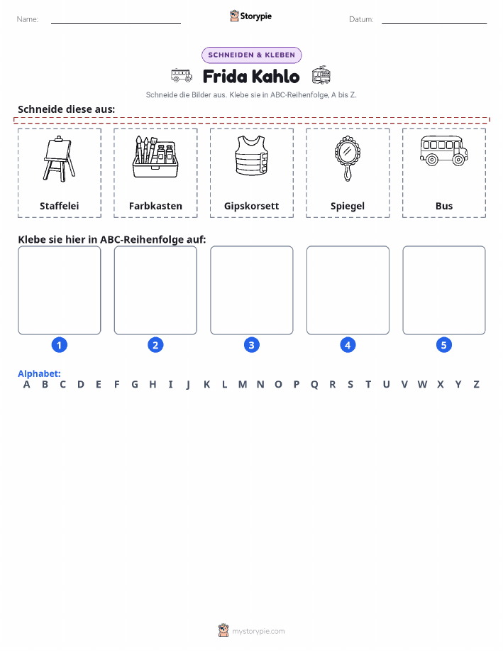 Schneiden & Einfügen Alphabet