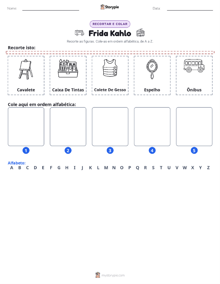 Recortar & Colar Alfabeto