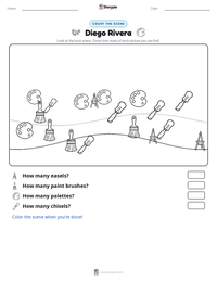Diego Rivera printable worksheet preview