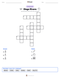 Diego Rivera printable worksheet preview