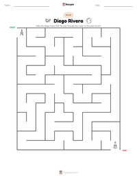 Diego Rivera printable worksheet preview