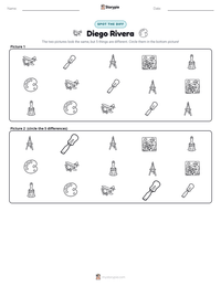 Diego Rivera printable worksheet preview