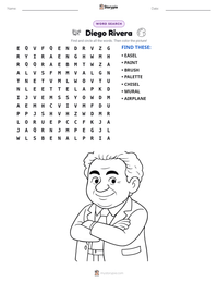Diego Rivera printable worksheet preview