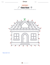 Casa Azul printable worksheet preview