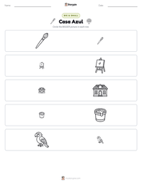 Casa Azul printable worksheet preview