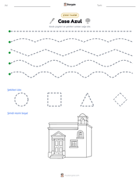 Casa Azul yazdırılabilir çalışma sayfası önizlemesi
