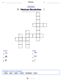Mexican Revolution printable worksheet preview