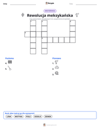 Podgląd drukowalnego arkusza ćwiczeń Rewolucja meksykańska