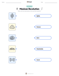 Mexican Revolution printable worksheet preview