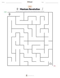Mexican Revolution printable worksheet preview