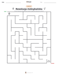 Podgląd drukowalnego arkusza ćwiczeń Rewolucja meksykańska