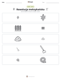 Podgląd drukowalnego arkusza ćwiczeń Rewolucja meksykańska