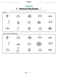 Mexican Revolution printable worksheet preview