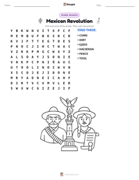 Mexican Revolution printable worksheet preview