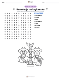 Podgląd drukowalnego arkusza ćwiczeń Rewolucja meksykańska