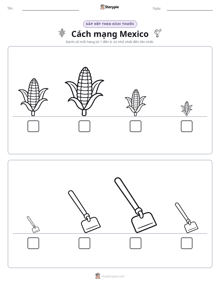Thứ Tự Kích Thước