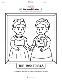 Die zwei Fridas druckbare Arbeitsblatt Vorschau