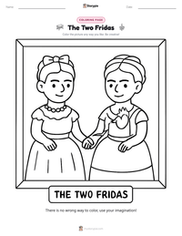 The Two Fridas printable worksheet preview