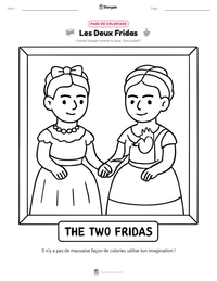 Aperçu de la feuille de travail imprimable Les Deux Fridas