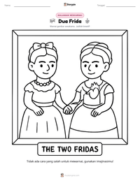 Prabaca lembar kerja cetak Dua Frida