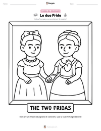 Anteprima della scheda stampabile di Le due Frida