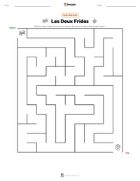 Aperçu de la feuille de travail imprimable Les Deux Fridas