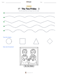 The Two Fridas printable worksheet preview