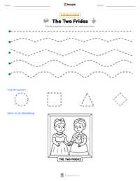 The Two Fridas afdrukbare werkblad voorbeeld