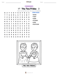 The Two Fridas afdrukbare werkblad voorbeeld