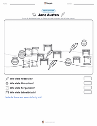 Jane Austen druckbare Arbeitsblatt Vorschau