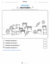 Aperçu de la feuille de travail imprimable Jane Austen