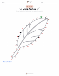 Jane Austen printable worksheet preview