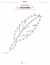 Anteprima della scheda stampabile di Jane Austen