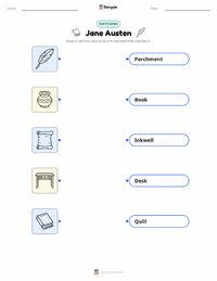 Jane Austen printable worksheet for kids
