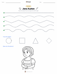 Jane Austen printable worksheet preview