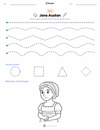 Aperçu de la feuille de travail imprimable Jane Austen