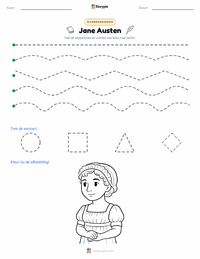 Jane Austen afdrukbare werkblad voorbeeld