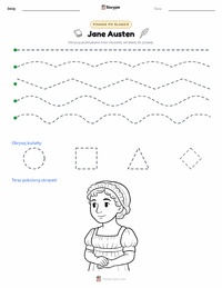 Podgląd drukowalnego arkusza ćwiczeń Jane Austen