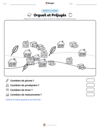 Aperçu de la feuille de travail imprimable Orgueil et Préjugés