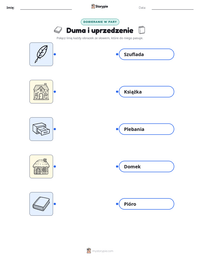 Podgląd drukowalnego arkusza ćwiczeń Duma i uprzedzenie