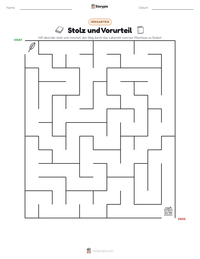 Stolz und Vorurteil druckbare Arbeitsblatt Vorschau