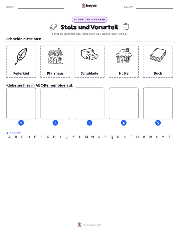 Schneiden & Einfügen Alphabet