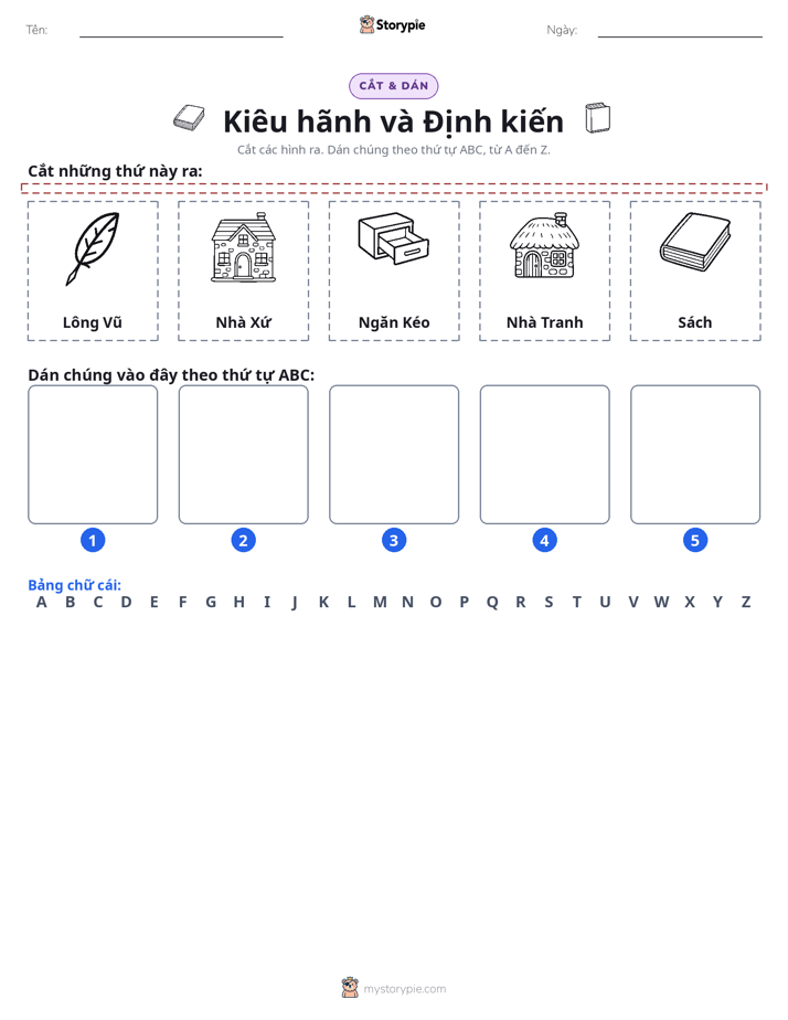 Cắt & Dán Chữ Cái