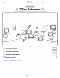 Anteprima della scheda stampabile di William Shakespeare
