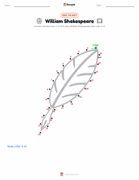 William Shakespeare printable worksheet preview