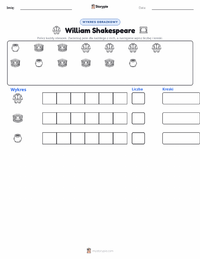 Podgląd drukowalnego arkusza ćwiczeń William Shakespeare