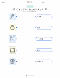 ウィリアム・シェイクスピア の子供向け印刷可能ワークシート