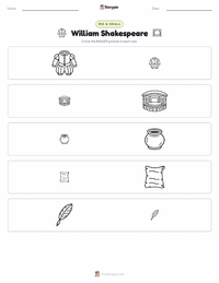 William Shakespeare printable worksheet preview
